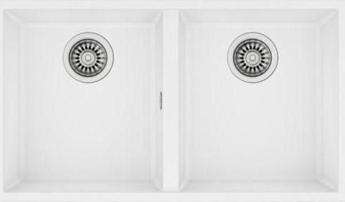 Square 760 TG Çift Hazneli Tezgahaltı Beyaz Tegranite Eviye