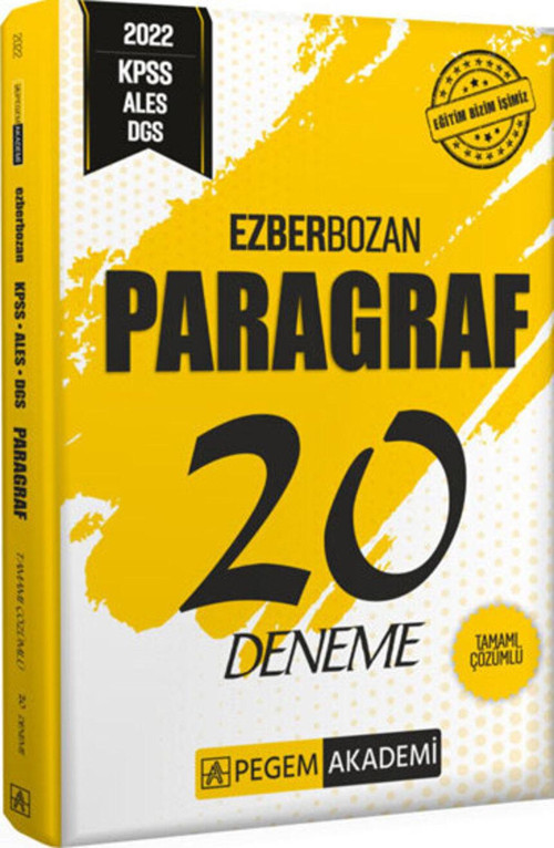 2022 KPSS ALES DGS Ezberbozan Paragraf 20 Deneme