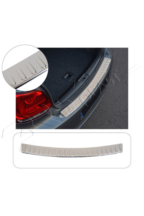 Volkswagen Polo V HB Uyumlu 2009-2015 Krom Arka Tampon Üstü Koruma Paslanmaz Çelik