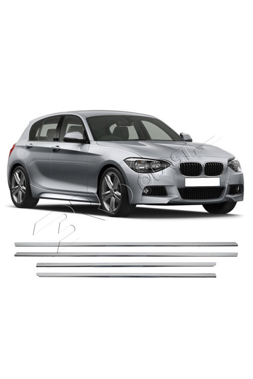 Bmw F20/f21 Uyumlu 2011-2019 Krom Cam Çıtası 4 Parça Paslanmaz Çelik
