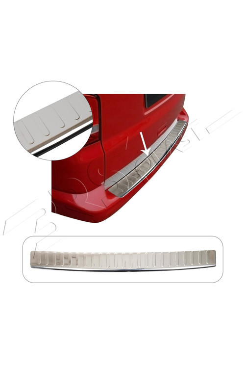 Volkswagen Transporter T4 Uyumlu 1990-2003 Krom Arka Tampon Üstü Koruma Paslanmaz Çelik