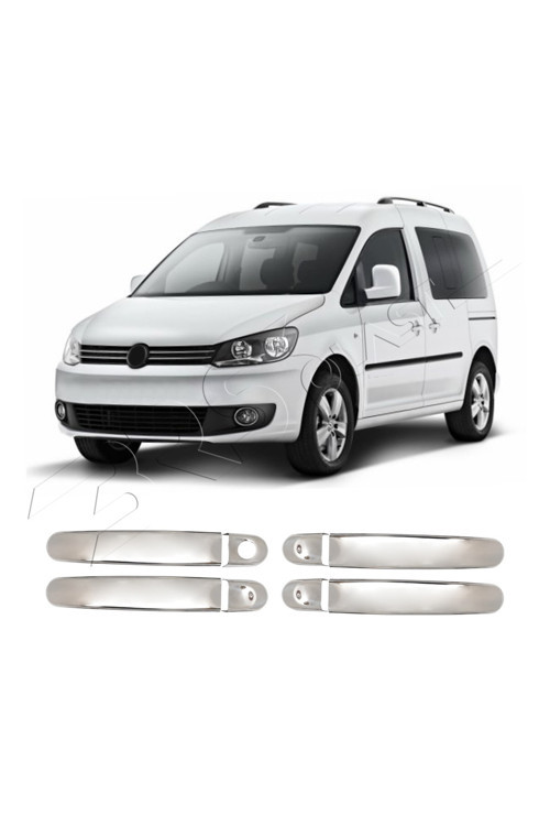 Volkswagen Caddy Uyumlu 2003-2019 Krom Kapı Kolu 4 Kapı Paslanmaz Çelik