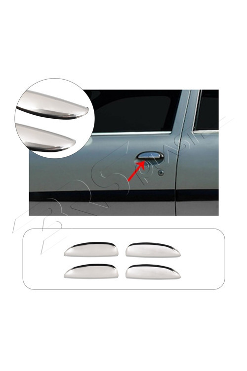 Fiat Palio Uyumlu 1996-2000 Krom Kapı Kolu 4 Kapı Paslanmaz Çelik