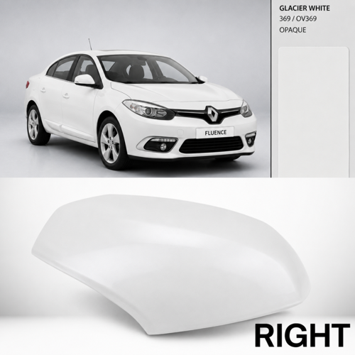 Fluence Ayna kapağı Sağ Beyaz Glacier White369 / OV369Opak