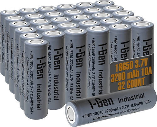 E004 INR 18650 Şarjlı Pil 3.7V 3200 Mah 10A - 32 Li Paket