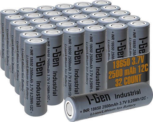 E003 INR 18650 Şarjlı Pil 3.7V 2500 Mah 12C - 32 Li Paket