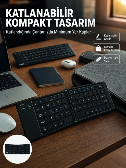 Katlanabilir Klavye Telefon Bilgisayar