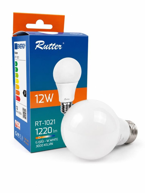 RT-1021 12W Led Ampul Sarı 3000K E27 Led Lamba