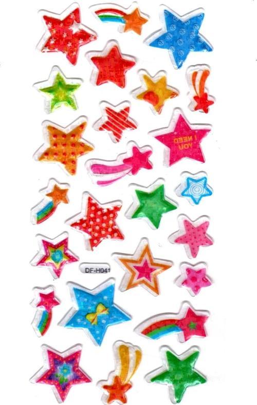 Işıltılı Sticker Kabartmalı Stiker Defter Planlayıcı Etiket (Dfh041)-18x9cm- Kuyruklu Yıldız