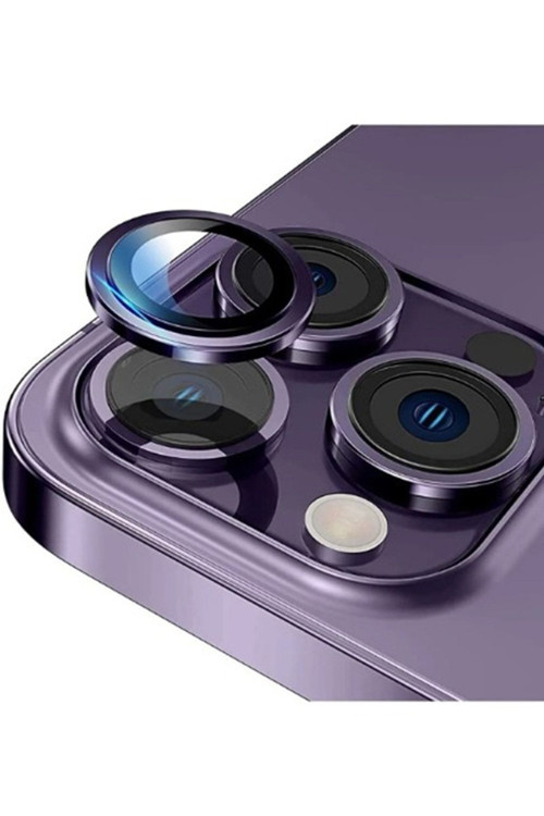 Iphone 14 Pro Max Uyumlu Kamera Koruyucu Lens Kamera Lens Kılıf Derin Mor