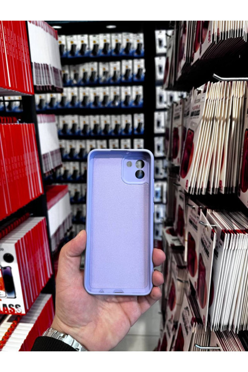 Samsung Galaxy A03 Uyumlu Kamera Koruma Çıkıntı Soft Kadife Doku Lansman Kapak