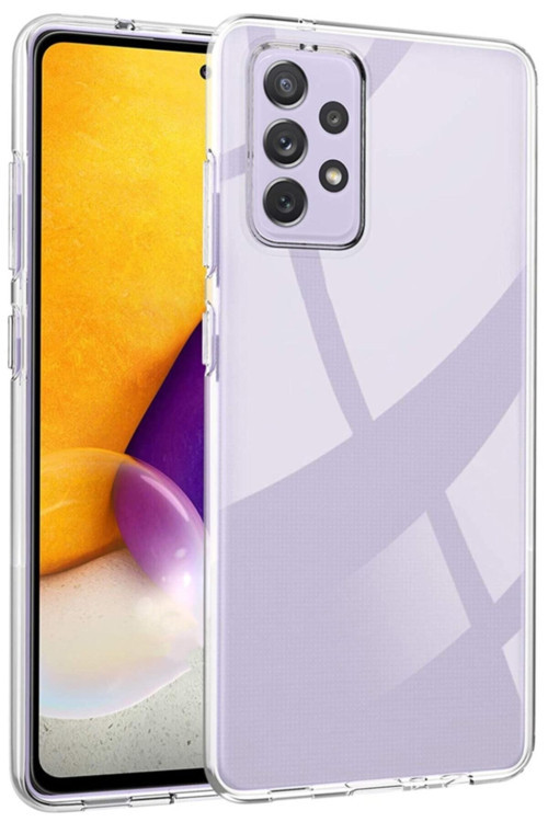 Galaxy A72 Kılıf Şeffaf Hibrit Silikon Esnek Kapak