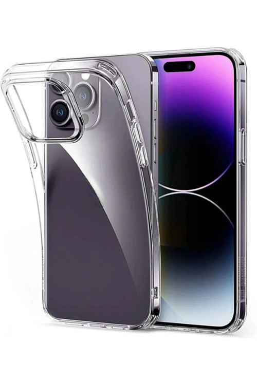 Apple iPhone 15 Pro Kılıf Şeffaf Yumuşak İnce Esnek Silikon kapak