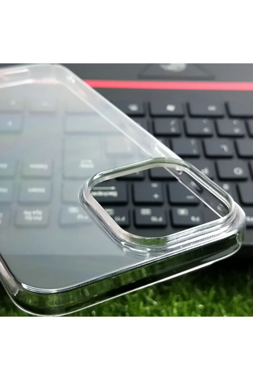 Apple iPhone 15 Sert Kılıf Kamera Çıkıntılı Şeffaf Kristal Kapak