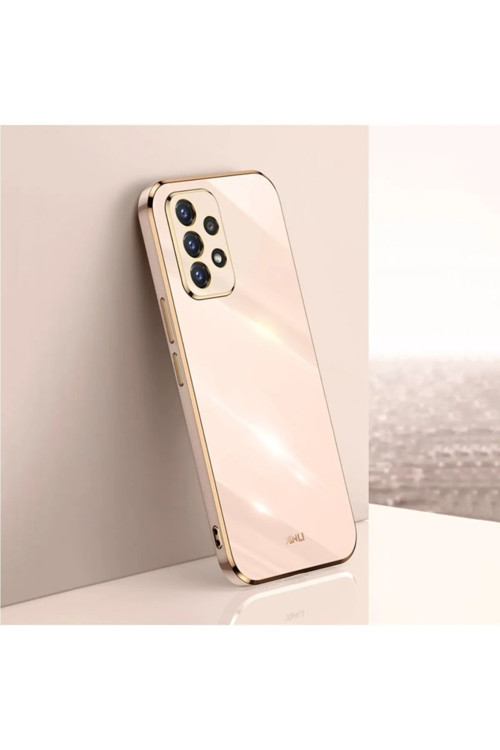 Samsung Galaxy A23 Uyumlu Kılıf Altın Detaylı Canlı Renkli Silikon