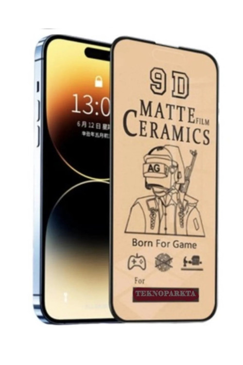 Iphone 14 Pro Max Mat Seramik Cam Nano Esnek Kırılmaz Full Tam Kaplayan Ekran Koruyucu