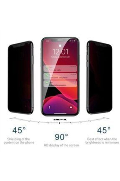 Iphone 13 Uyumlu Hayalet Ekran Gizli Privacy Tam Kaplayan Kırılmaz Cam Nano Ekran