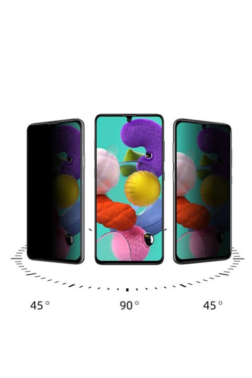 Samsung Galaxy A12 Uyumlu Tam Kapatan Hayalet 5d Ekran Koruyucu Gizli Cam Hayalet