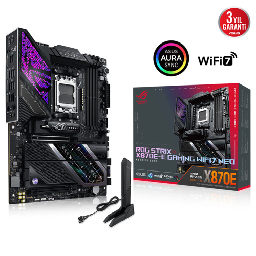 ASUS ROG STRIX X870E-E GAMING WIFI7 NEO, 4xDDR5, 5xM.2, HDMI, DP, Type-C, PCIe 5.0, 2xWi-Fi 7, Blue