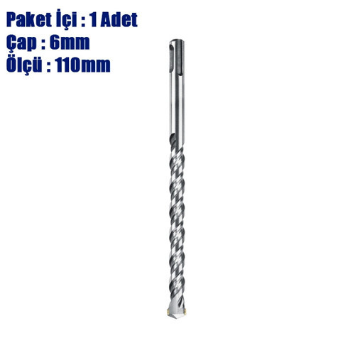 SDS Plus Matkap Ucu 6mm*110mm, Matkap Ucu