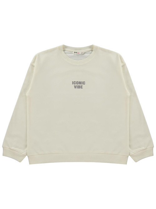 Basic 6-9 Yaş Sweatshirt - Ekru
