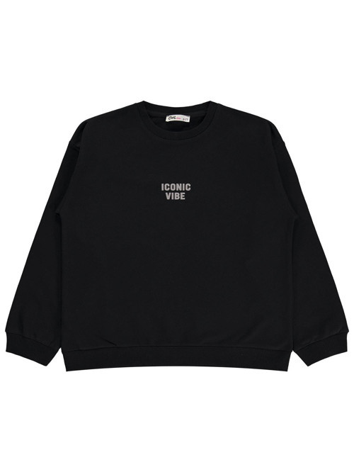 Basic 6-9 Yaş Sweatshirt - Siyah