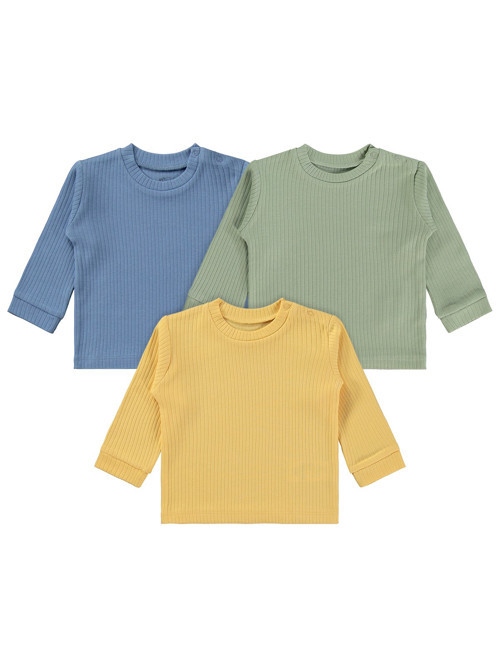 Basic 3'lü set 6-18 Ay Sweatshirt - Mavi