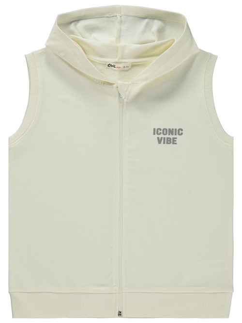 Basic 10-13 Yaş Yelek - Ekru