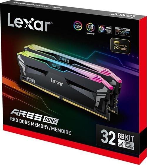 Ares RGB 32GB (2x16GB) 6800MHz CL34 INTEL XMP 3.0 – AMD EXPO DDR5 Heatsink Siyah Ram (LD5U16G68C34LA-RGD)