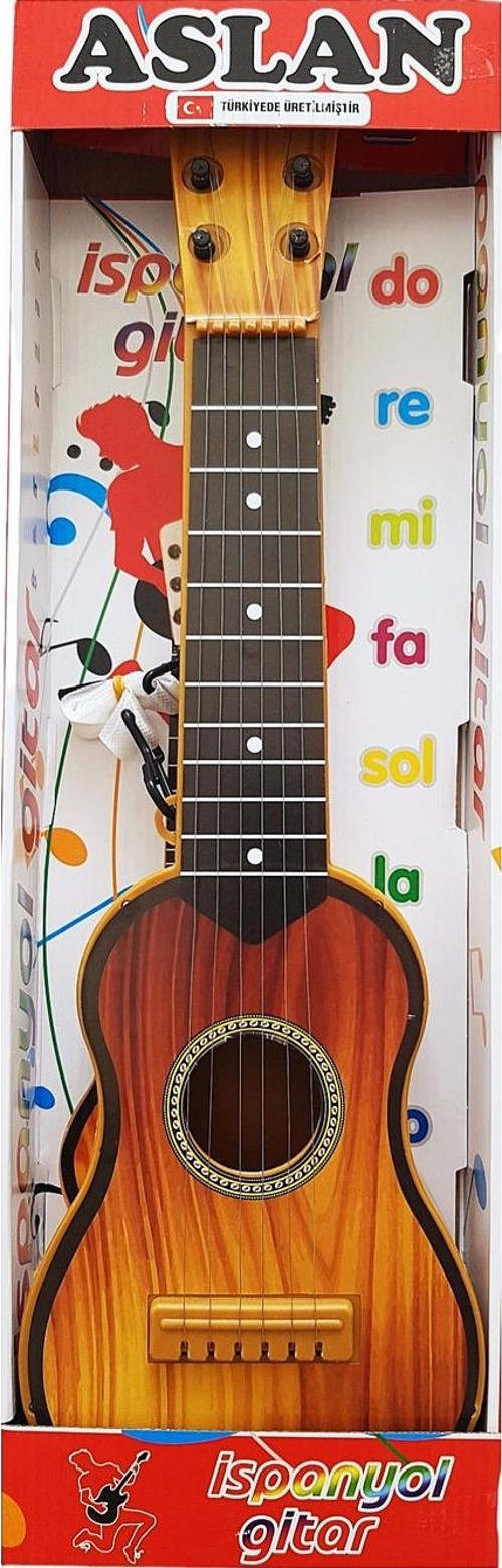 İspanyol Gitar 50 CM Büyük Boy 6 Telli Çocuk Gitarı Oyuncak Klasik