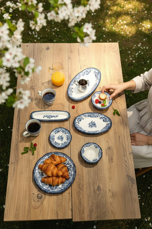 Porselen Vintage Blue 20 Parça Kahvaltı Takımı