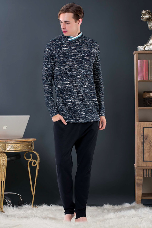 Erkek Desenli Pijama Takımı 69023 .