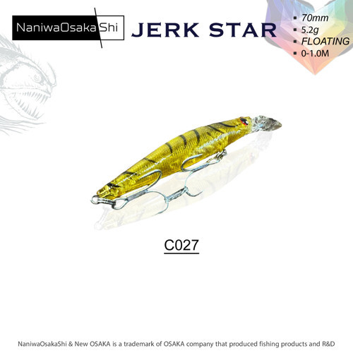 NANIWAOSAKASHI JERKSTAR 70MM 5.2G MAKET BALIK