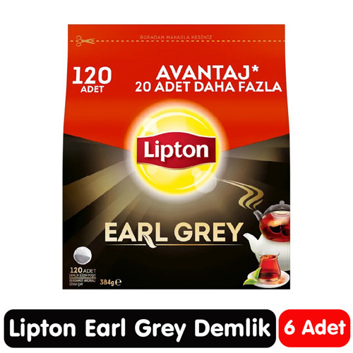 Earl Grey Demlik Poşet Çay 120 Adet 6 Paket