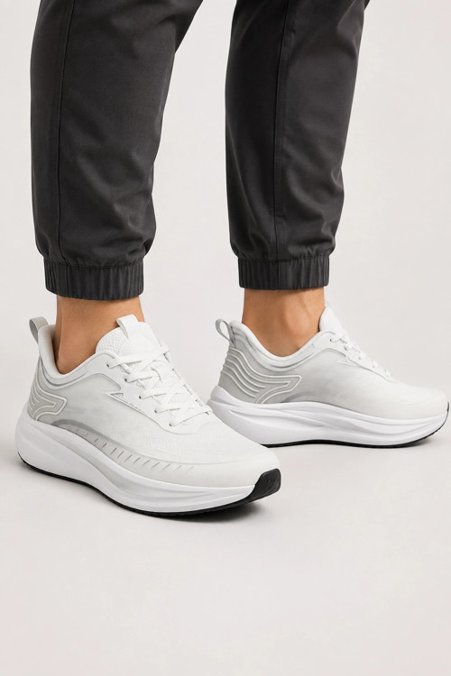 Zephyr Erkek Günlük Spor Ayakkabı – Hafif ve Konforlu Yürüyüş Sneaker - Beyaz
