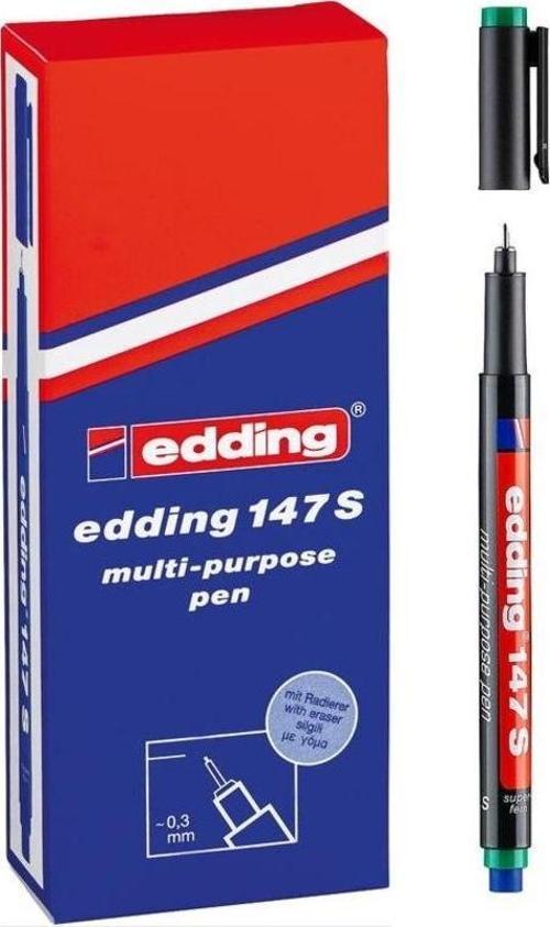 147 S Çok Amaçlı Permanent Kalem (Silgili Asetat Kalemi) YEŞİL 10'lu Kutu
