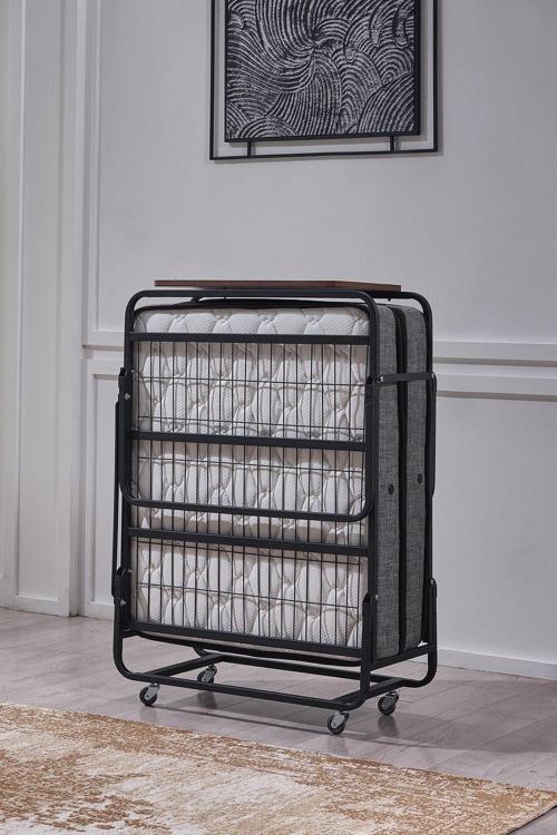 Katlanır Somya Metal Karyola Ve Yatak Seti 80 x 190 - 90 x 190