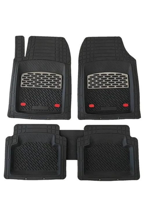 Ford Ecosport 2021 Uyumlu 4 Cm Derin Havuzlu 5 Parça Set 3D Paspas Takımı Siyah - Gri
