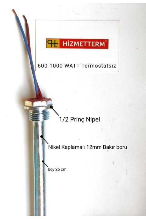 600 Watt Termostatsız Bakır Rezistans Yüksek Performanslı