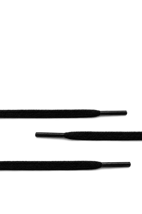 80 Cm Siyah 5 MM Yassı Mumlu Ayakkabı Bağcığı