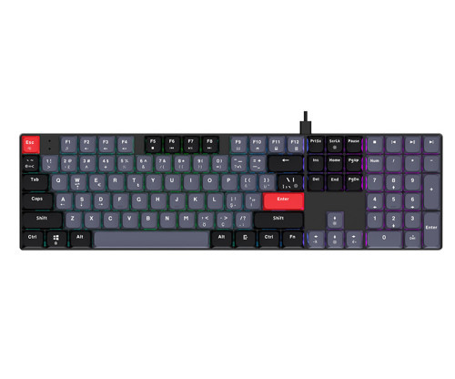 MK1175-GRİ RAINBOW ANTI-GHOSTING KABLOLU MEKANİK KLAVYE