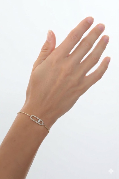 Mesika Model Zirkon Taşlı Bileklik (Ayarlanabilir)