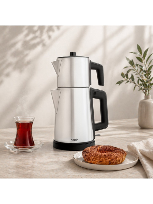 Aurelia Paslanmaz Çelik Elektrikli Çay Makinesi 1800W 1,8 L Su