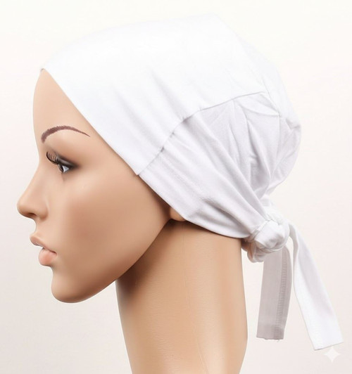 Doktor Hemşire Aşçı Cerrahi Bone Dikişsiz Hastane Bonesi - Bandana Beyaz 5 Adet