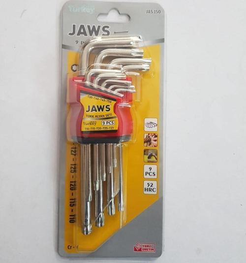 JAWS 9 PARÇA UZUN TORX ALYAN SETİ 180 MM