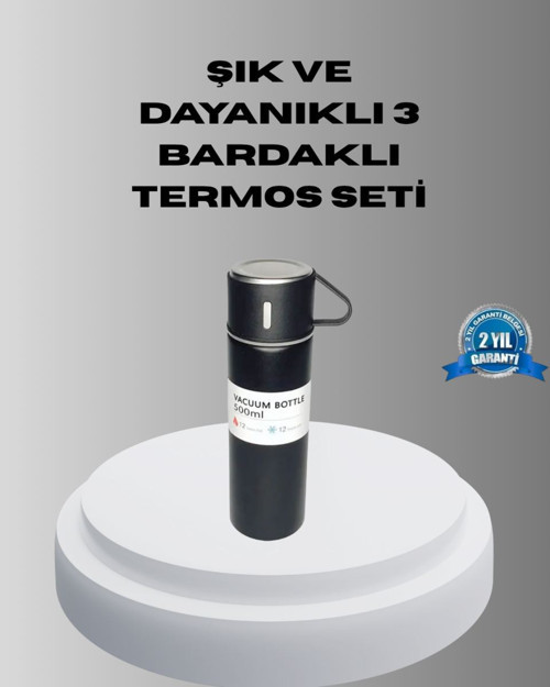 500 ml Vakumlu Termos – Çift Kat Paslanmaz Çelik, Sızdırmaz Kapağıyla Sıcak ve Soğuk İçeceklere Özel