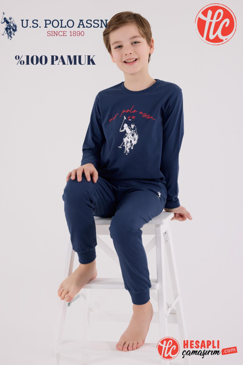 Garson Erkek Çocuk %100 Pamuklu 4 Mevsim Kumaş Uzun Kollu Pijama Takım