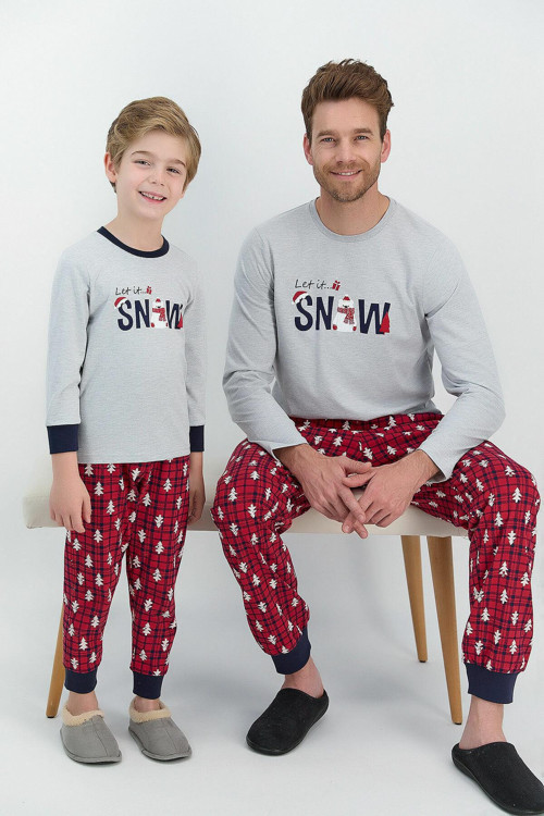 2548 Let İt Snow Grimelanj Erkek Çocuk Pijama Takımı