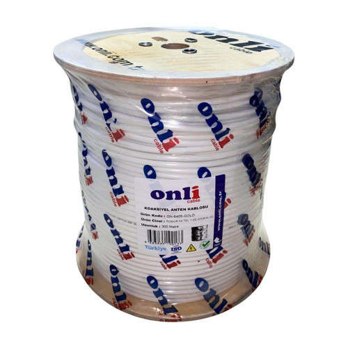 Gold Seri RG6U6 300Metre 64Tel Beyaz Anten Kablosu Yerli Üretim
