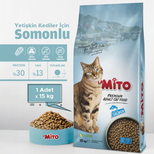 LaMito Adult Cat Somonlu Yetişkin Kedi Maması 15 Kg